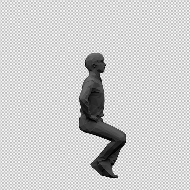 Rendu 3D mâle isométrique