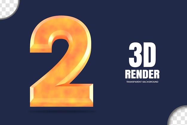 Rendu 3d Numéro 2 Isolé