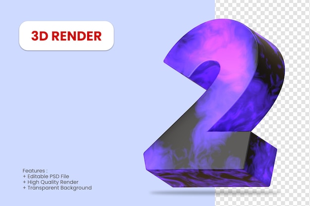Rendu 3D numéro 2 avec texture abstraite isolée