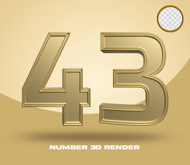Rendu 3D numéro 43 or