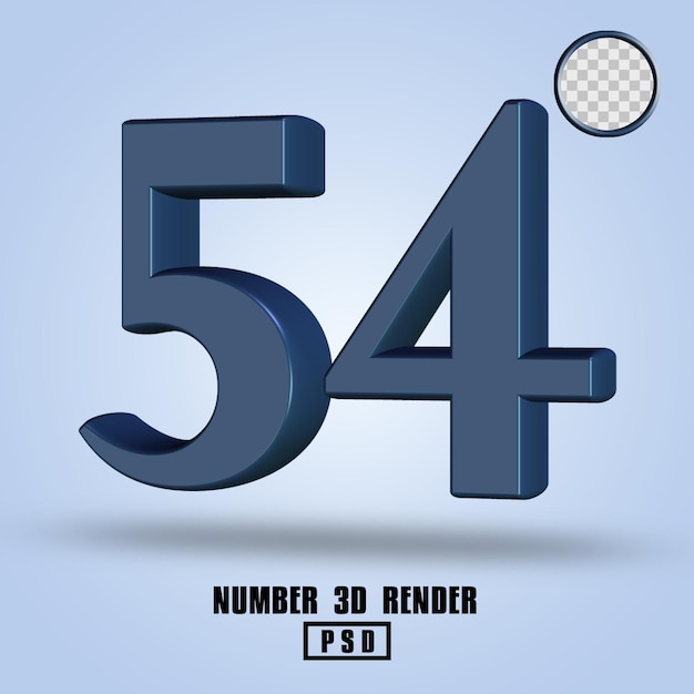 Rendu 3D numéro 54 couleur ardoise
