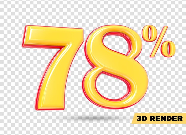 rendu 3d numéro jaune