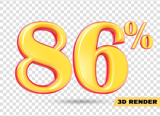 rendu 3d numéro jaune