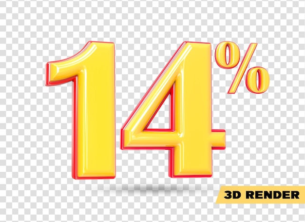 rendu 3d numéro jaune