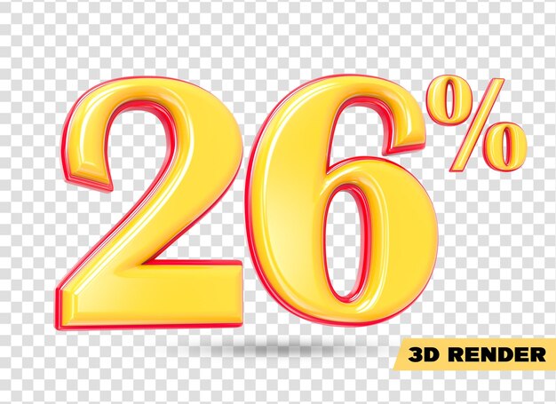 rendu 3d numéro jaune