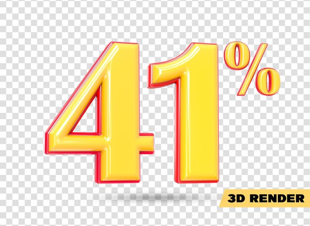 rendu 3d numéro jaune