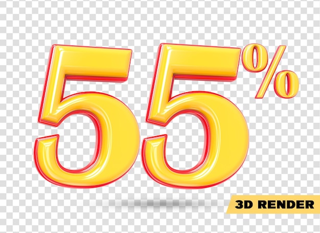 rendu 3d numéro jaune