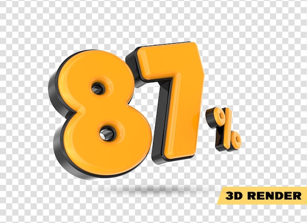 rendu 3d numéro jaune