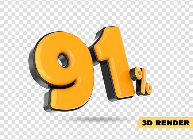 rendu 3d numéro jaune