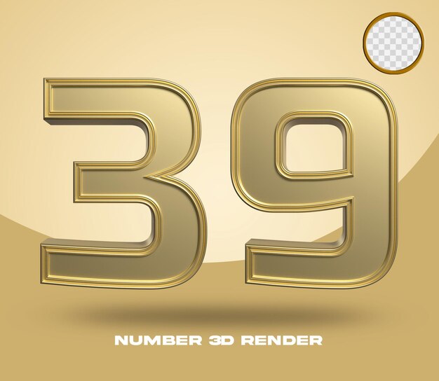 Rendu 3D numéro 39 or