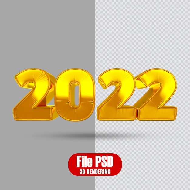 Rendu 3d Or 2022 Texte