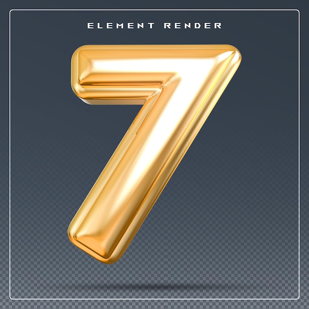 Rendu 3d or 7 chiffres