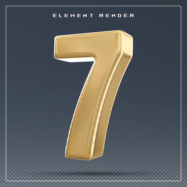 Rendu 3d or 7 chiffres