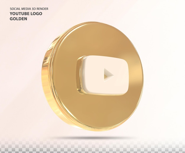 Rendu 3d or logo Youtube