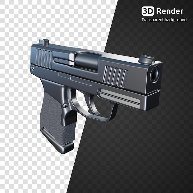 Rendu 3d Pistolet Pistolet Isolé