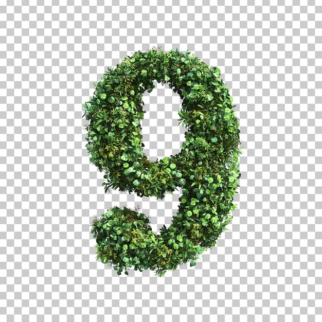 Rendu 3D de plantes vertes numéro 9