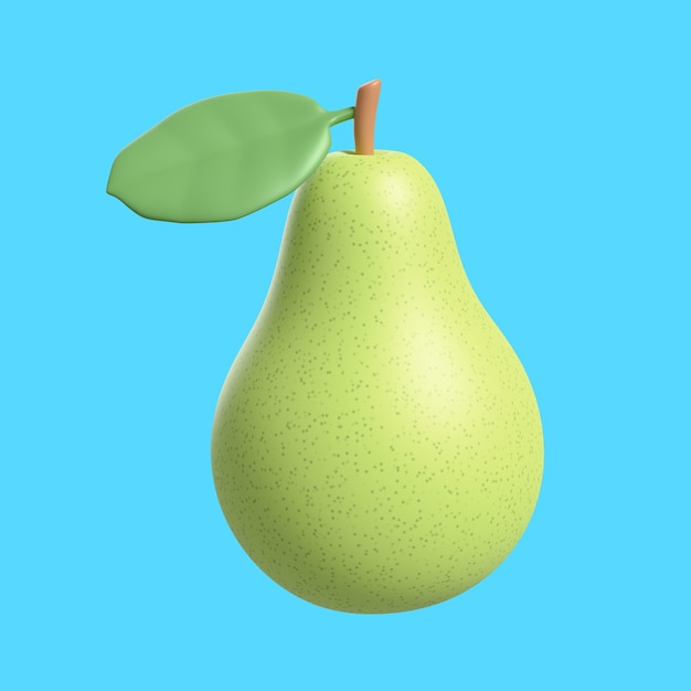 PSD rendu 3d de poire délicieuse