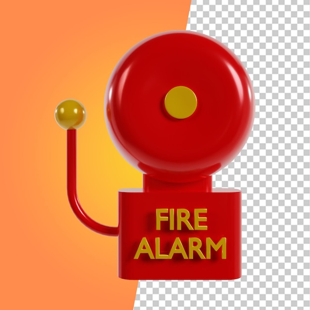 PSD rendu 3d pour l'élément icône de pompier