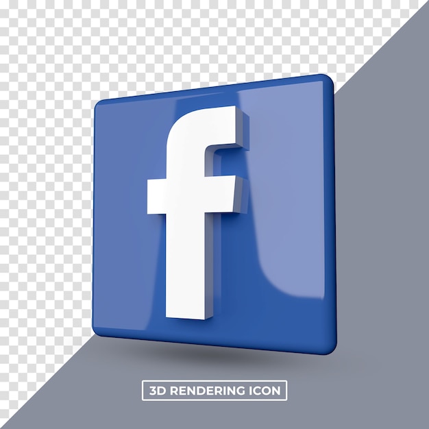 Rendu 3d Premium Logo Facebook Psd