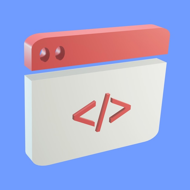 rendu 3d PSD gratuit Un calendrier rouge avec le mot html dessus