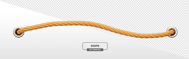 Rendu 3D réaliste d’une corde avec des œillets