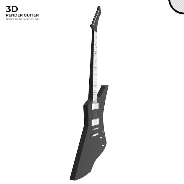 rendu 3d rockstar guitar fond transparent