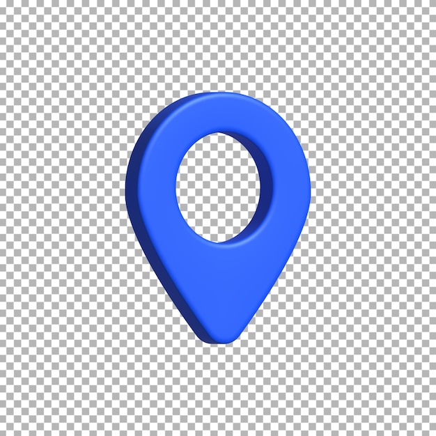 Rendu 3D rouge carte 3D réaliste épingle pointeur gps marqueurs pointeur icône de localisation
