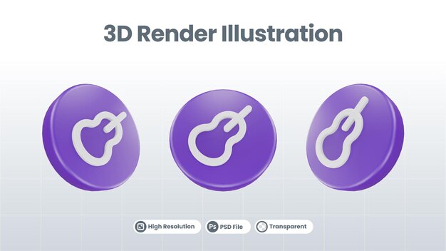 Rendu 3D Saint-Valentin avec icône féminine pour la promotion des médias sociaux de l'application mobile Web UI UX