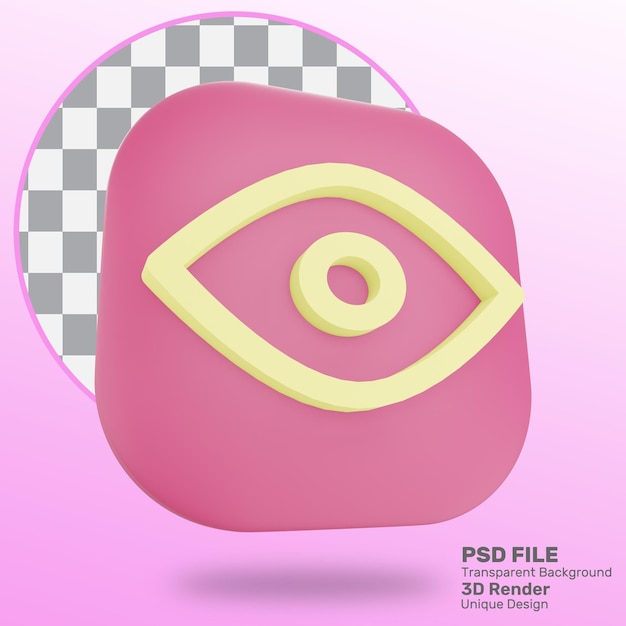 rendu 3d en savoir plus icône psd premium