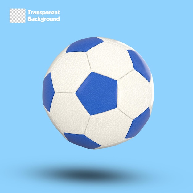 Rendu 3D Soccer Ballon Bleu