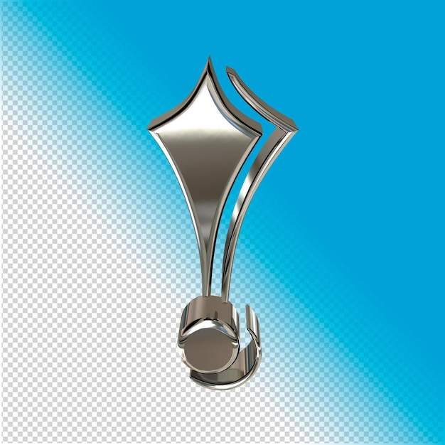 PSD rendu 3d de symbole argent