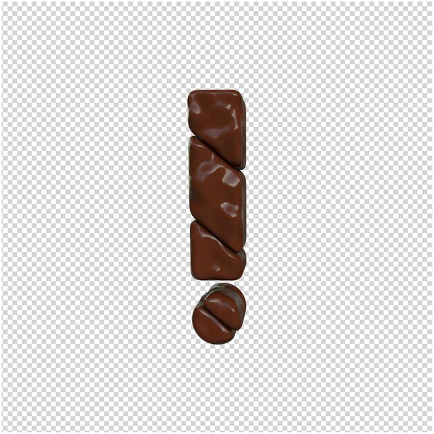 PSD rendu 3d de symbole de chocolat