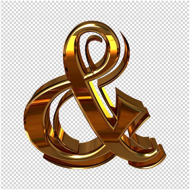 Rendu 3d De Symbole D'or