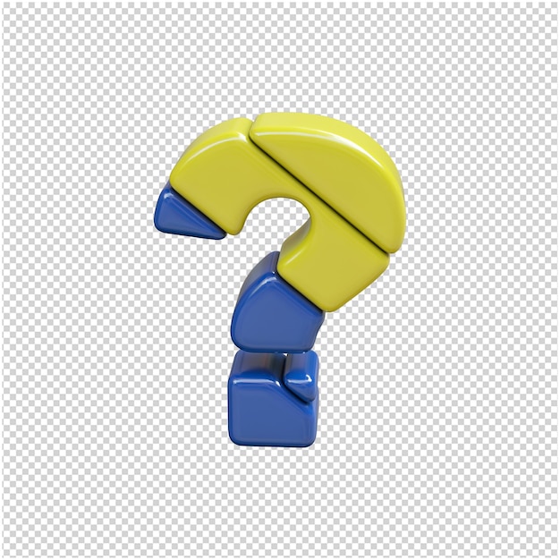 Rendu 3d de symbole en plastique