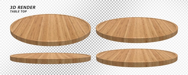 PSD rendu 3d de table en bois