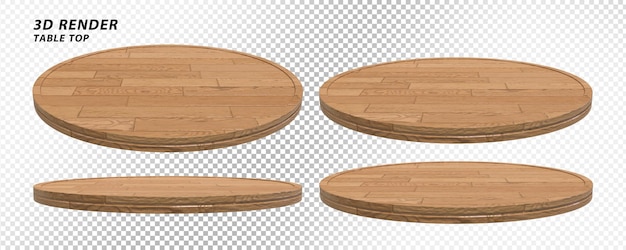 Rendu 3D de table en bois