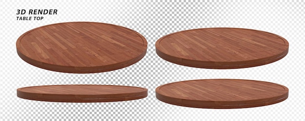 Rendu 3D de table en bois