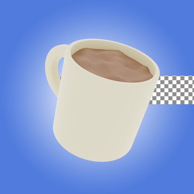 Rendu 3D d'une tasse de café