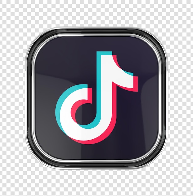 PSD rendu 3d tiktok des médias sociaux