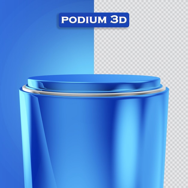 PSD rendu 3d transparent podium