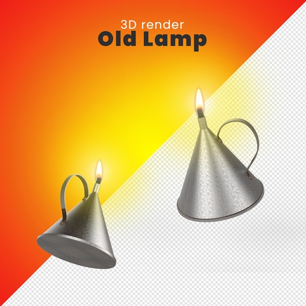 Rendu 3d Vieille Lampe Candeeiro Lanterna Antiga 3d