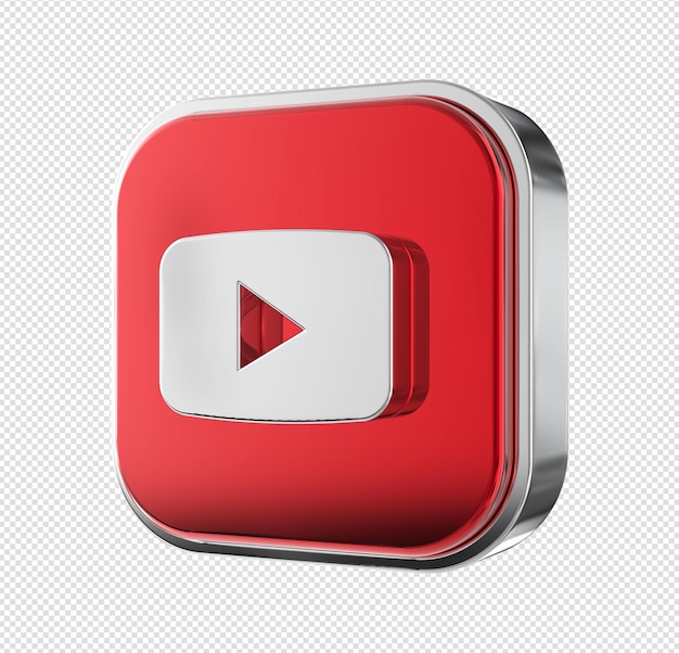 Rendu 3d Youtube des médias sociaux