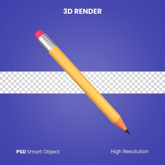 Rendu Au Crayon 3d Isolé