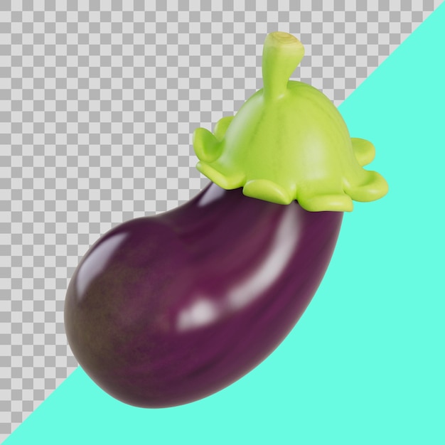 Rendu D'aubergines Stylisées En 3d