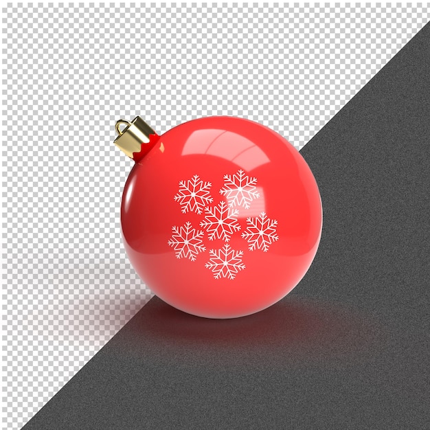 Rendu De Boule 3d Joyeux Noël, Concept De Conception De Noël Et Bonne Année, Illustration 3d