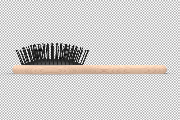 PSD rendu de brosse à cheveux 3d isolé.