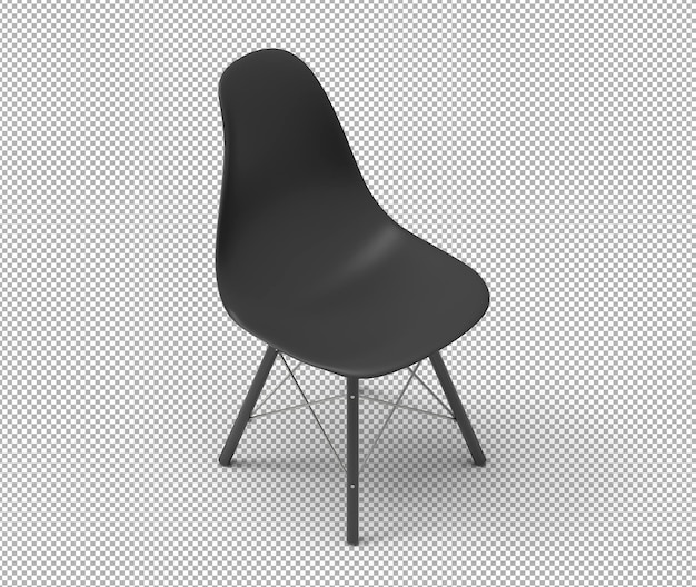 Rendu Du Créateur De Scène De Chaise 3d Isolé Isométrique