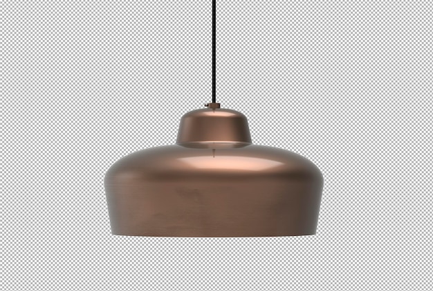 PSD rendu du créateur de scène de lampe suspendue 3d isolé.