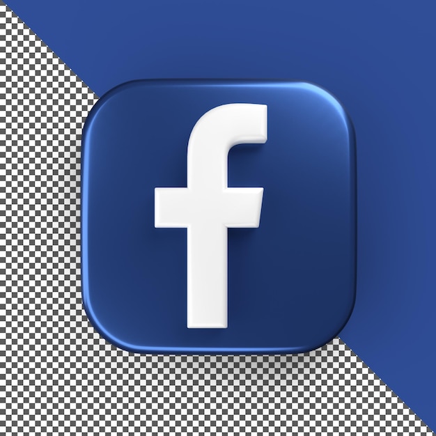 PSD rendu d'icône d'application facebook 3d