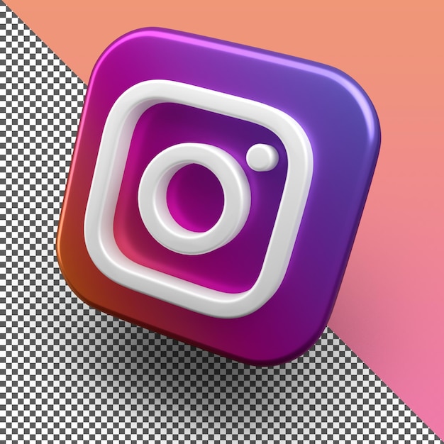 Rendu D'icône D'application Instagram 3d